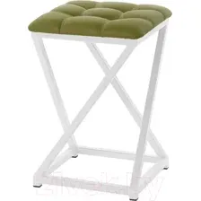 Табурет AMC Comfort 8К6.11 (кожзам оливковый/белый)