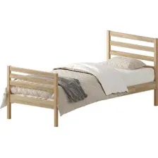 Кровать Домаклево Лето 90x200+В2+Н2 (натуральный)