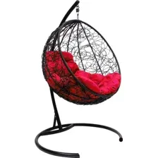 Подвесное кресло M-Group Круг 11050406 (черный ротанг/красная подушка)