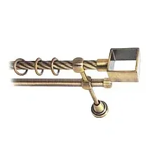 Карниз для штор Lm Decor Куб 177 2р витой (антик, 1.8м)