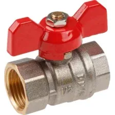 Кран шаровый 1/2" вн.-вн. бабочка PN30, AV Engineering