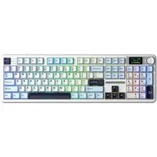 Клавиатура AULA F108 Pro (белый/голубой/черный, Leobog Reaper, без кириллицы)