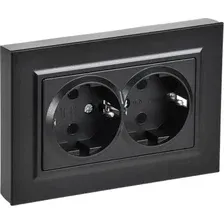 Розетка IEK Brite BR-R27-16-K02-F (черный)