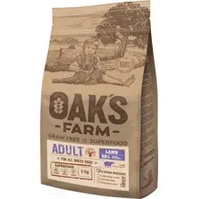 Сухой корм для собак Oak's Farm Беззерновой для взрослых собак всех пород. Ягненок (2кг)