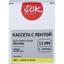 Картридж-лента для термопринтера S'OK TZE631
