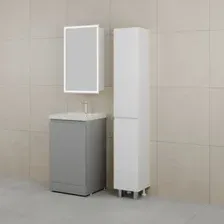 Symbolite Тумба с умывальником Батлер Люкс Plus 1 ящик + Asti 50x45 (серый/жасмин)