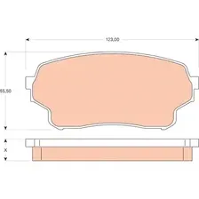 Тормозные колодки дисковые передняя ось TRW GDB3490