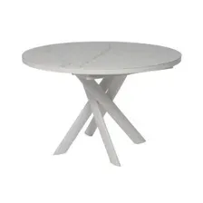 Стол раздвижной RONALDO-120 120(160) PATAGONOA BIANCO GLOSS PREMIUM CER/белый