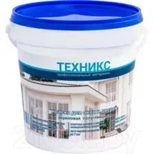 Краска Техникс ВД-АК-1УГ Для окон и дверей 1 кг (темно-коричневый полуглянцевый)