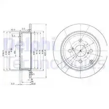 Тормозной диск DELPHI BG3889 полный , задняя ось