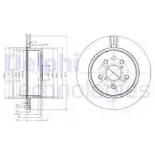 Тормозной диск DELPHI BG4024 вентилируемый , задняя ось