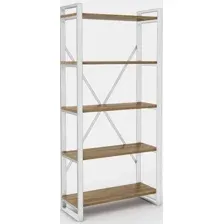 Стеллаж Hype Mebel Стандарт-2 50x200 (белый/дуб галифакс олово)
