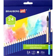 Набор акварельных карандашей Brauberg Art Classic / 181530 (24цв)