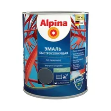 Эмаль алкидная ALPINA быстросохнущая RAL 6005 зеленый 2 кг (948107102)