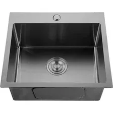 Кухонная мойка GranFest Metal нержавеющая сталь AISI 304 PVD GF-5050 Графит (с сифоном)