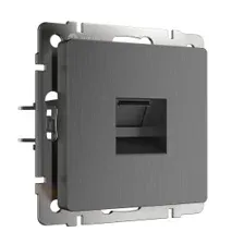 Розетка Ethernet RJ-45 графит рифленый Werkel