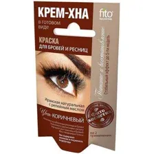 Краска для бровей и ресниц ФИТОКОСМЕТИК крем-хна, тон коричневый, 2х2мл