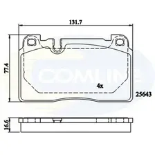 Комплект тормозных колодок, дисковый тормоз COMLINE CBP02302