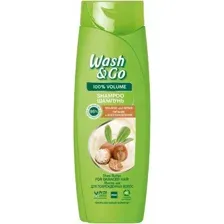 Шампунь для волос Wash&Go для поврежденных волос, питание и восстановление, масло ши, 360 мл