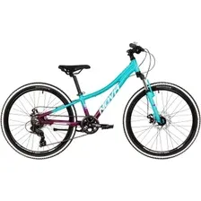 Велосипед Novatrack Katrina 7.D 24 2025 24AHD.KATRINA.10VGN5 (зелёный/фиолетовый)