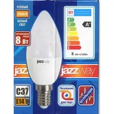 Светодиодная лампочка JAZZway PLED-LX C37 E14 8 Вт 3000 К