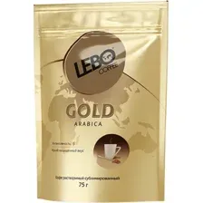 Кофе растворимый Lebo Gold сублимированный (75г, дойпак)