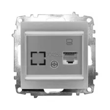 Розетка компьютерная RJ-45 EL-BI Zena-Vega серебро (609-011000-247)