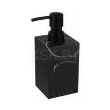 Дозатор для жидкого мыла полирезиновый PERFECTO LINEA MARBLE- черный 35-000011