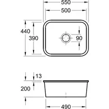 Кухонная мойка Villeroy & Boch Cisterna 60 C 670601KD