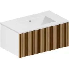 ЗОВ Тумба с умывальником Кито 80 K80LW0MRM-M115W80 (белый/тростник)