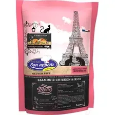 Сухой корм для кошек Bon Appetit Adult Gourmand для привередлевых с лососем и курицей 1.5 кг