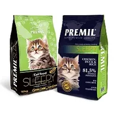 Корм Premil для котят, беременных и кормящих кошек, Sleepy SuperPremium, 400 г