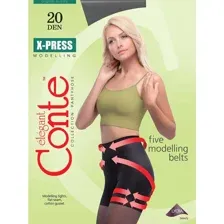 Колготки женские Conte Elegant X-press, 20 den, nero, размер 2