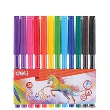 Фломастеры Deli Color Run C10003 (12цв)