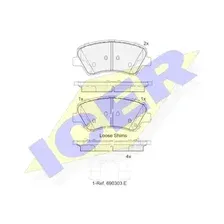 Тормозные колодки дисковые передняя ось ICER 182029