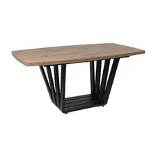 Стол KAMERON раздвижной, 1600(2050)х900 Дуб Веллингтон/черный