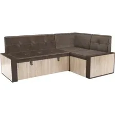 Угловой диван Мебель-АРС Таллин 191x83x121 (бархат шоколадный Star Velvet 60 Cofee)