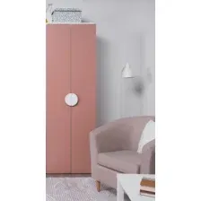 Шкаф Mebelain Пикси 180 со штангой (мечтательный розовый)