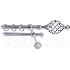 Карниз для штор Lm Decor Вираж 098 2р гладкий 25/16мм (хром, 3.6м)