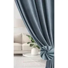 Комплект штор Soft Lines Бархат 9137-А27 (180x270, голубой)