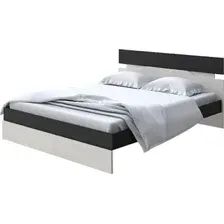 Кровать PROxSON Milton 160x190 (черный/дуб шамони светлый 124)