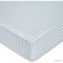 Простыня Миланика Светло-серая на резинке 200x200 (поплин-страйп)