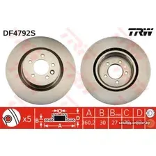 Тормозной диск TRW DF4792S