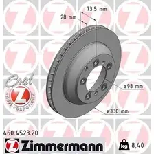 Тормозной диск ZIMMERMANN 460.4523.20 вентилируемый , задняя ось