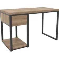 Стол Hype Mebel Дэск 110x50 (черный/дуб галифакс натуральный)