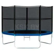 Батут Atlas Sport 312 см (10ft) BASIC (3 ноги) с внешней сеткой и лестницей BLUE