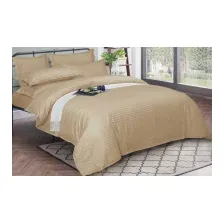 1.5-спальный комплект постельного белья АЭлита Postel'no Карамель Евро (страйп-сатин)