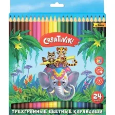 Набор цветных карандашей Creativiki КЦТ24КР (24цв)