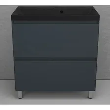 Symbolite Тумба под умывальник Манхэттен 80 Plus 2 ящика + Asti 80x45 (графит/антрацит)