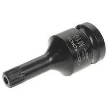Головка-бита SPLINE ударная M10 с отверстием, 1/2' RF-24806010T ROCK FORCE